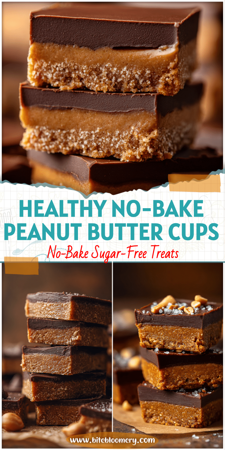 Sugar-Free Vegan Peanut Butter Cup Bars: Guilt-Free Classic Treat